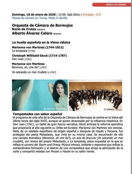 Concierto el 18 de enero